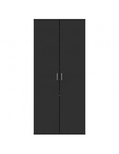 Scarpiera Nera 80x39x178 cm in Legno Multistrato