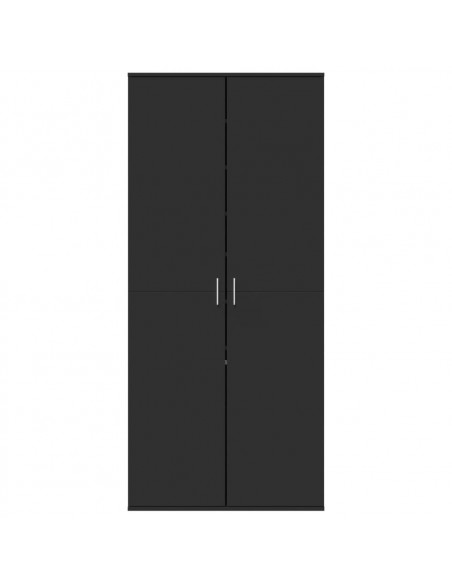 Scarpiera Nera 80x39x178 cm in Legno Multistrato