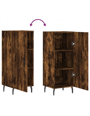 Credenza Rovere Fumo 34,5x34x90 cm in Legno Multistrato