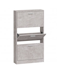 Scarpiera Grigio Cemento 59x17x108 cm in Legno Multistrato 2