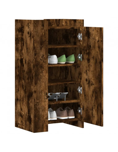 Scarpiera Rovere Fumo 52x37,5x100 cm in Legno Multistrato