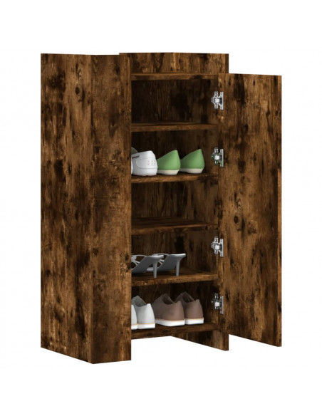 Scarpiera Rovere Fumo 52x37,5x100 cm in Legno Multistrato