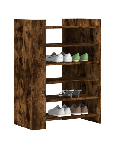 Scarpiera Rovere Fumo 74,5x37,5x100 cm in Legno Multistrato