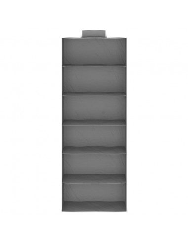 Organizer per Armadio da Appendere 2 pz con 6 Ripiani Tessuto