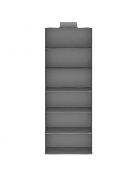 Organizer per Armadio da Appendere 2 pz con 6 Ripiani Tessuto