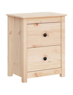 Comodino 50x35x61,5 cm in Legno Massello di Pino 2