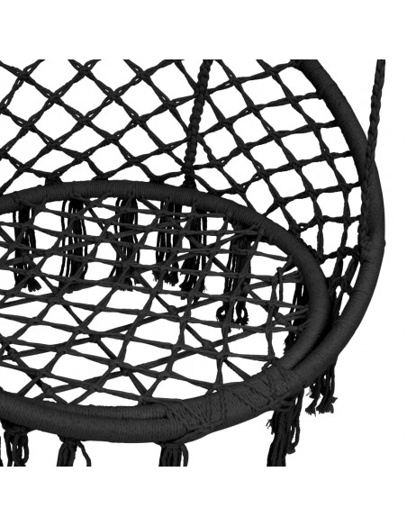 Sedia a Dondolo in Stile Amaca 80 cm Antracite