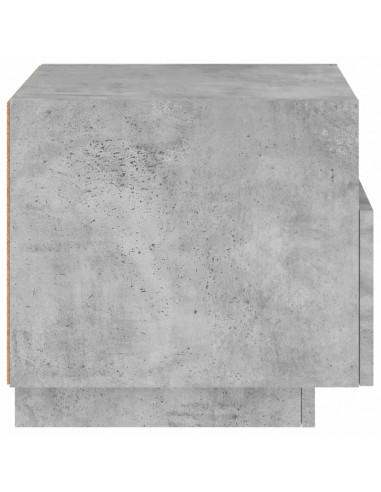 Comodino con Luci LED Grigio Cemento 40x39x37 cm