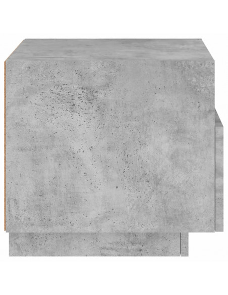 Comodino con Luci LED Grigio Cemento 40x39x37 cm