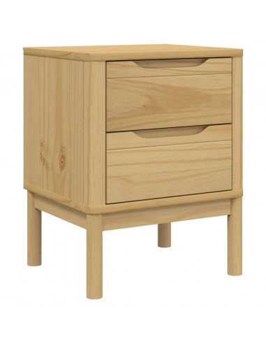 Comodino FLORO Marrone Cera 45x39x57 cm Legno di Pino
