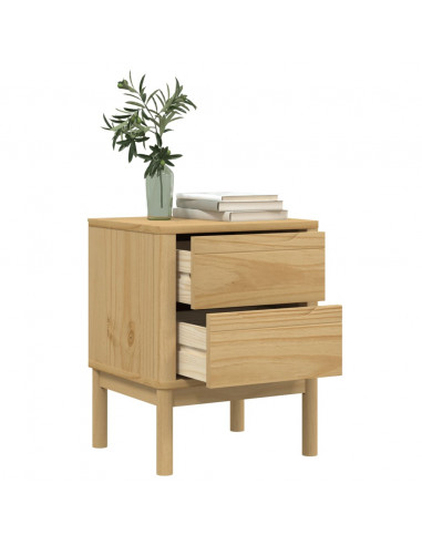 Comodino FLORO Marrone Cera 45x39x57 cm Legno di Pino