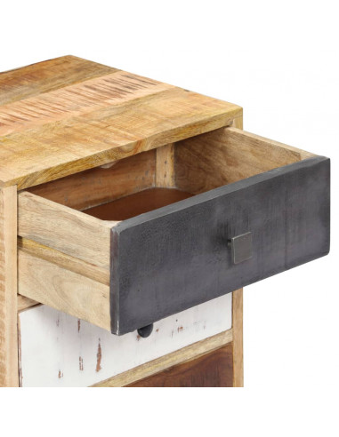 Comodino 40x30x60 cm in Legno Massello di Mango