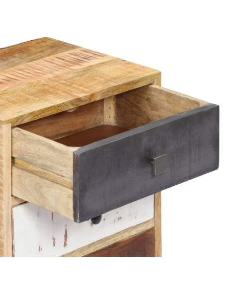 Comodino 40x30x60 cm in Legno Massello di Mango