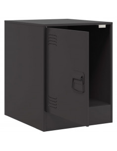 Comodino Nero 34,5x39x44 cm in Acciaio 2