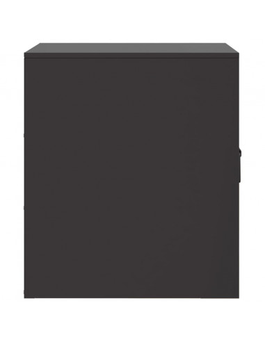 Comodino Nero 34,5x39x44 cm in Acciaio