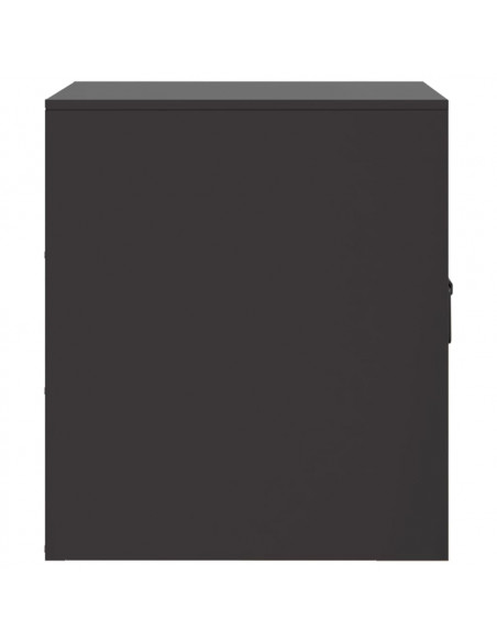Comodino Nero 34,5x39x44 cm in Acciaio