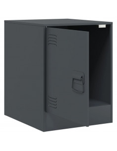 Comodino Antracite 34,5x39x44 cm in Acciaio 2