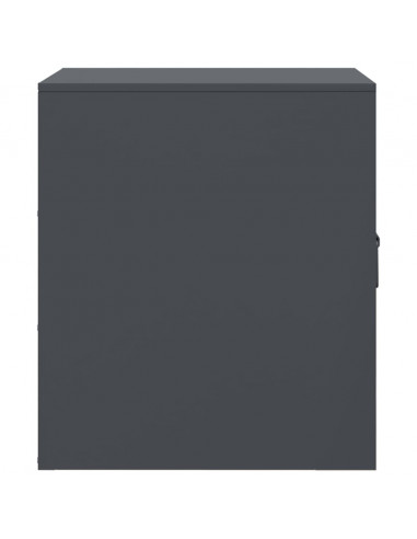 Comodino Antracite 34,5x39x44 cm in Acciaio
