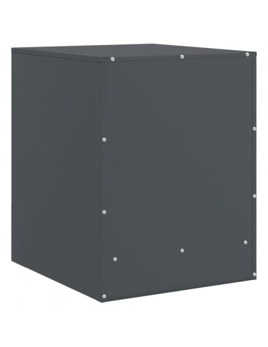 Comodino Antracite 34,5x39x44 cm in Acciaio