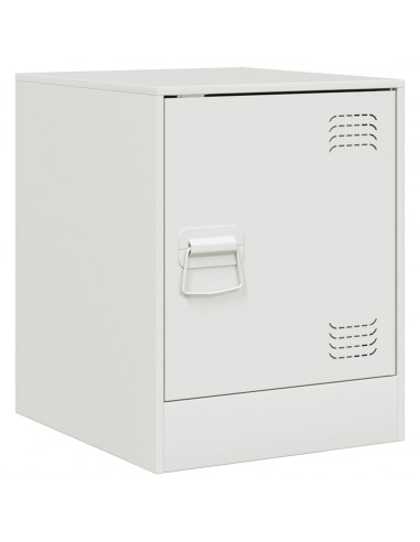 Comodini 2 pz Bianchi 34,5x39x44 cm in Acciaio