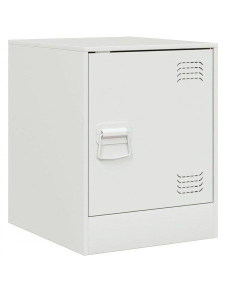 Comodini 2 pz Bianchi 34,5x39x44 cm in Acciaio