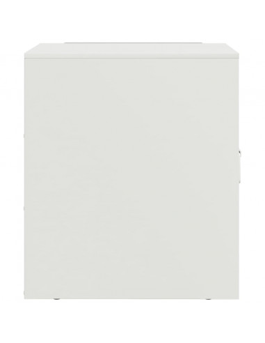 Comodini 2 pz Bianchi 34,5x39x44 cm in Acciaio