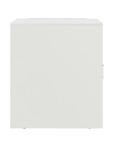 Comodini 2 pz Bianchi 34,5x39x44 cm in Acciaio