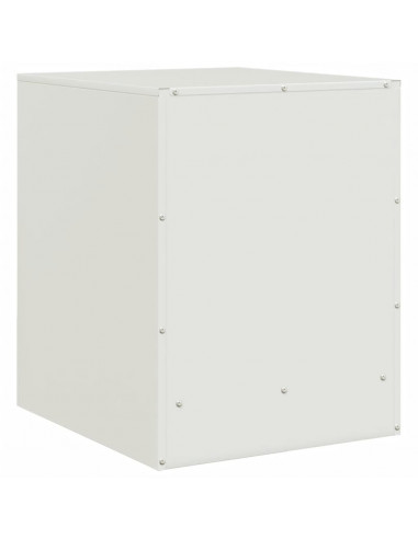 Comodini 2 pz Bianchi 34,5x39x44 cm in Acciaio