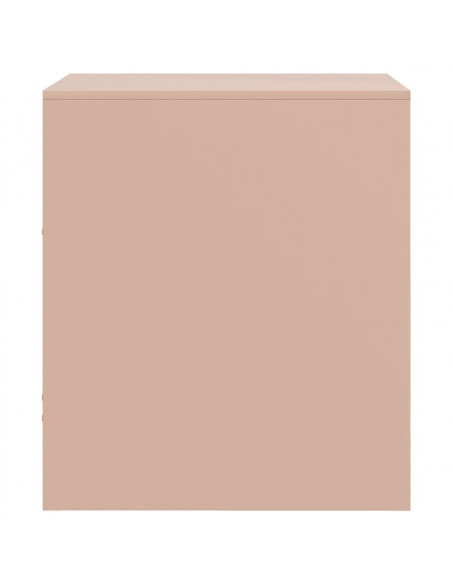 Comodini 2 pz Rosa 34,5x39x44 cm in Acciaio