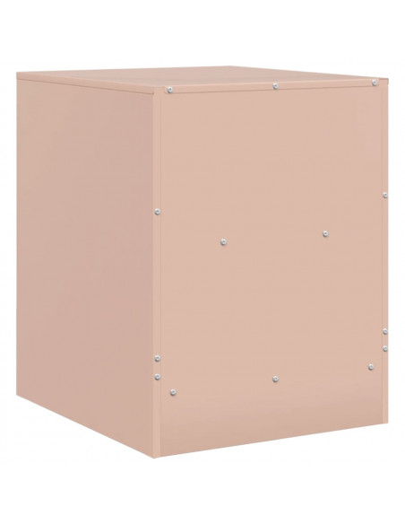 Comodini 2 pz Rosa 34,5x39x44 cm in Acciaio