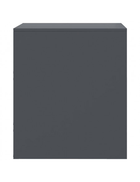 Comodini 2 pz Antracite 34,5x39x44 cm in Acciaio