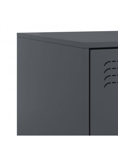 Comodini 2 pz Antracite 34,5x39x44 cm in Acciaio