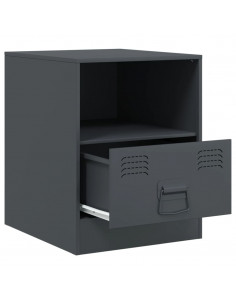 Comodini 2 pz Antracite 34,5x39x44 cm in Acciaio 2