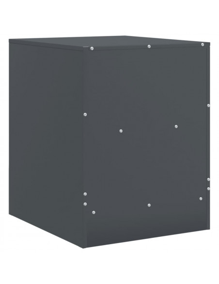 Comodini 2 pz Antracite 34,5x39x44 cm in Acciaio