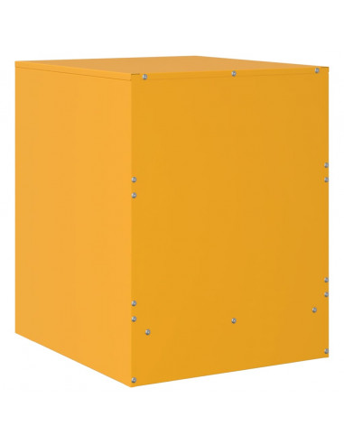Comodini 2 pz Giallo 34,5x39x44 cm in Acciaio