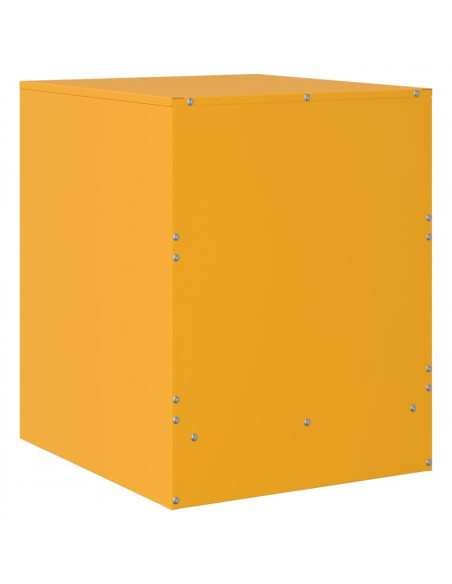 Comodini 2 pz Giallo 34,5x39x44 cm in Acciaio