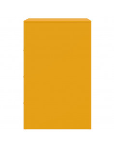 Comodini 2 pz Giallo Senape 34,5x39x62 cm in Acciaio 2