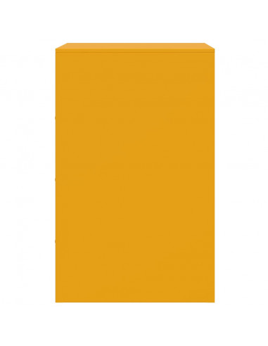 Comodini 2 pz Giallo Senape 34,5x39x62 cm in Acciaio