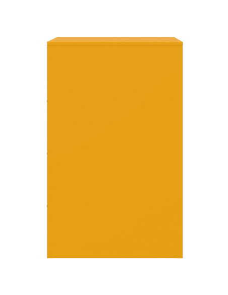 Comodini 2 pz Giallo Senape 34,5x39x62 cm in Acciaio