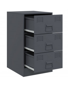 Comodini 2 pz Antracite 34,5x39x62 cm in Acciaio 2