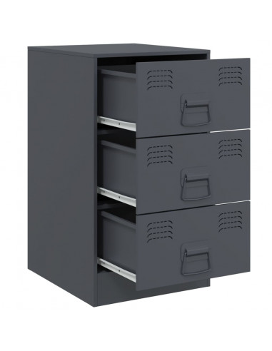 Comodini 2 pz Antracite 34,5x39x62 cm in Acciaio