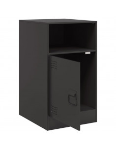 Comodino Nero 34,5x39x62 cm in Acciaio 2