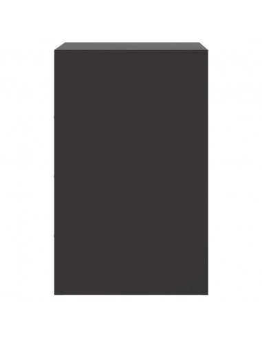 Comodino Nero 34,5x39x62 cm in Acciaio