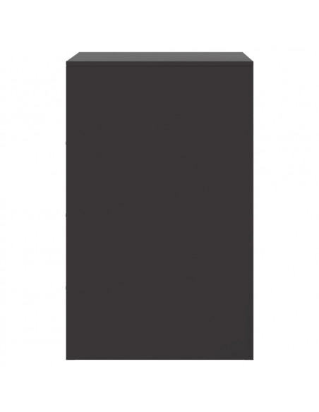 Comodino Nero 34,5x39x62 cm in Acciaio