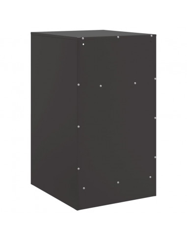 Comodino Nero 34,5x39x62 cm in Acciaio