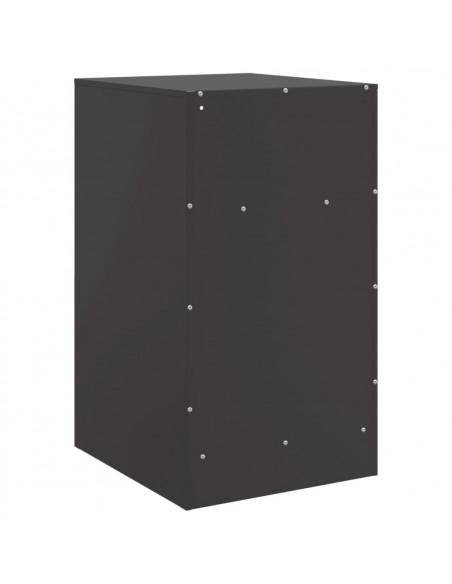 Comodino Nero 34,5x39x62 cm in Acciaio
