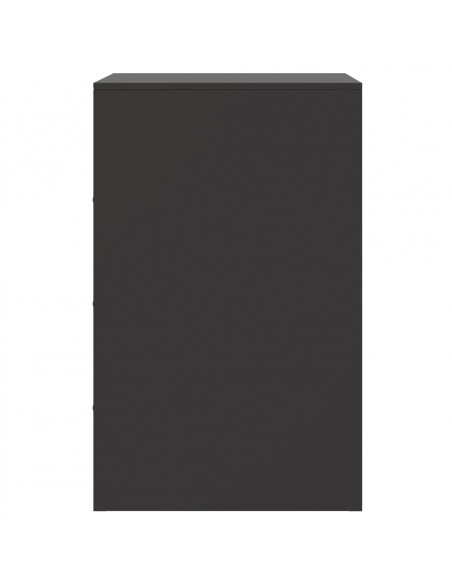 Comodino Nero 34,5x39x62 cm in Acciaio
