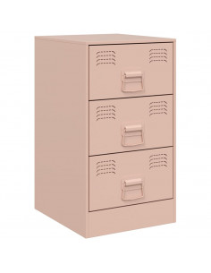 Comodino Rosa 34,5x39x62 cm in Acciaio 2