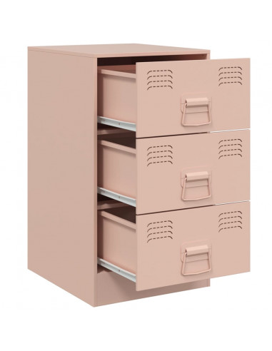 Comodino Rosa 34,5x39x62 cm in Acciaio