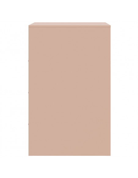 Comodino Rosa 34,5x39x62 cm in Acciaio